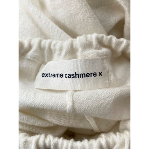 Extreme Cashmere Ivory Cotton/Cashmere Lounge Pant, One Size Only ** hemmed ** - Picture 2 of 11